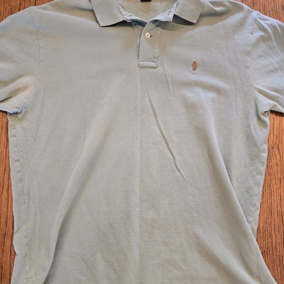 Polo Ralph Lauren Light Green Polo Shirt Embroidered Pony Large - Picture 2 of 5